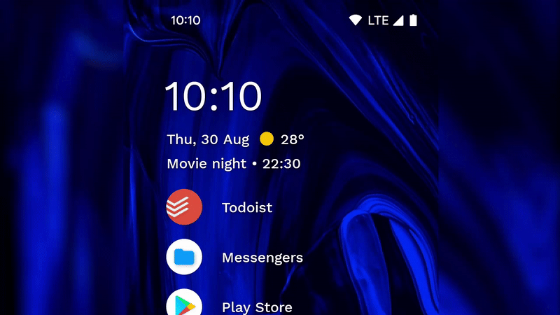Hiding the status bar in Niagara Launcher for a cleaner look